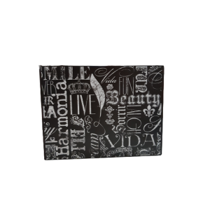 Baú Mdf Pequeno Preto e Branco