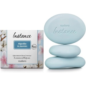 Sabonete em Barra Cremoso Instance Algodão e Jasmim 3 Unidades 85g cada