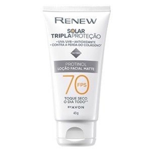 Protetor Solar Facial Renew Fps70 Tripla Proteção 40g Avon
