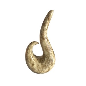 Enfeite de Chama Marmorizado Bege