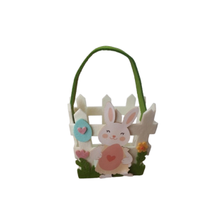 Mini Cesto Verde Coelhinho Da Páscoa