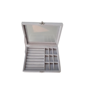 Porta Jóia De Veludo Com Visor