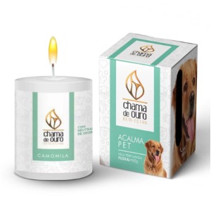 Vela Perfumada Chama De Ouro- Acalma Pet 60g