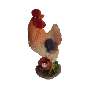 GALO PEQUENO DECORATIVO DE RESINA